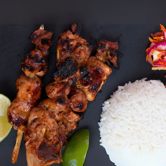 3pcs Chicken BBQ Stick with RIce
